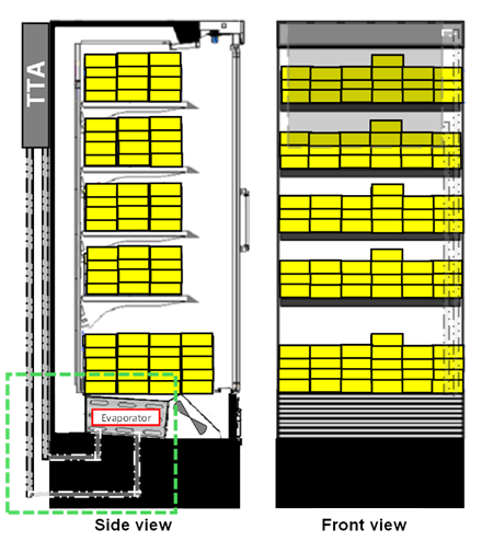 Meuble avec accumulateur intégré